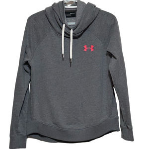 Under Armour Women's Loose Gray Hoodie with Funnel‎ Neck Size S